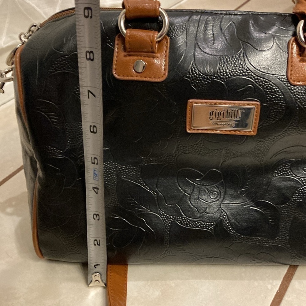 Gigi Hill Bag with Brown Leather Accents and Adjustable Strap - Picture 13 of 15